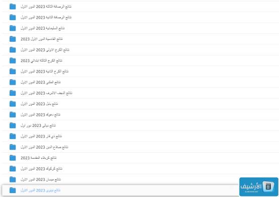 نتائج السادس الابتدائي نينوى