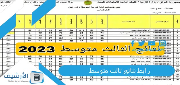 رابط نتائج ثالث متوسط