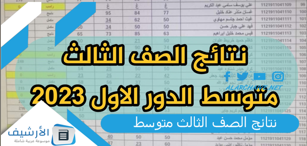 نتائج الصف الثالث متوسط