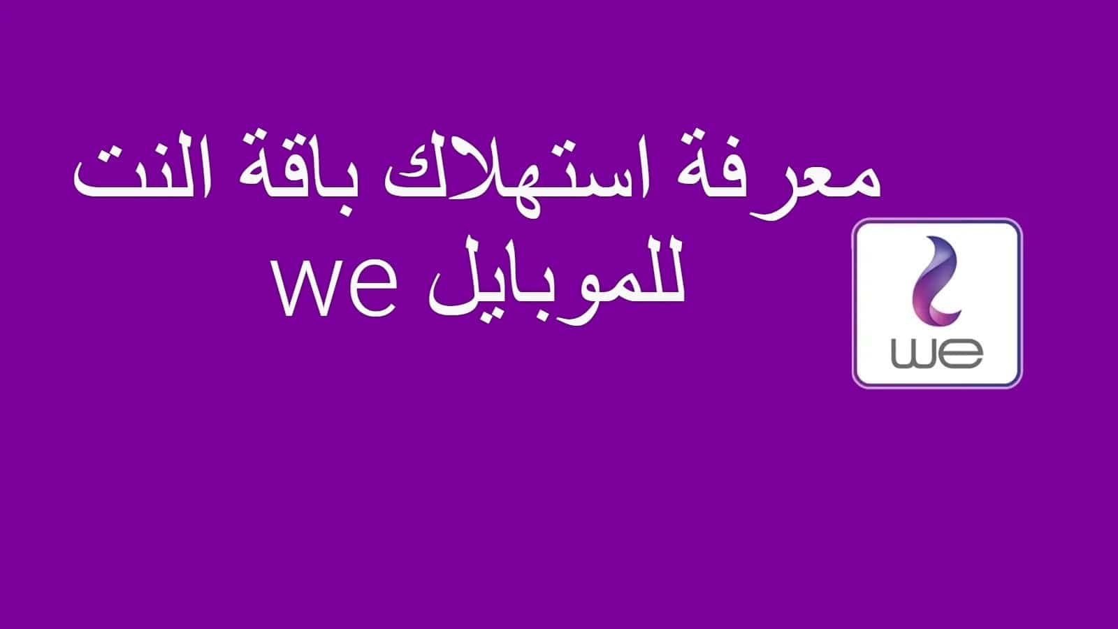 خطوات معرفة استهلاك النت الأرضي we برقم التليفون 1 خطوات معرفة استهلاك النت الأرضي we برقم التليفون